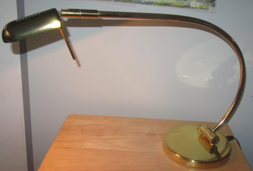 Vintage DEKNUDT Belgium bureaulamp, Ophalen of Verzenden, Gebruikt, Metaal, Minder dan 50 cm