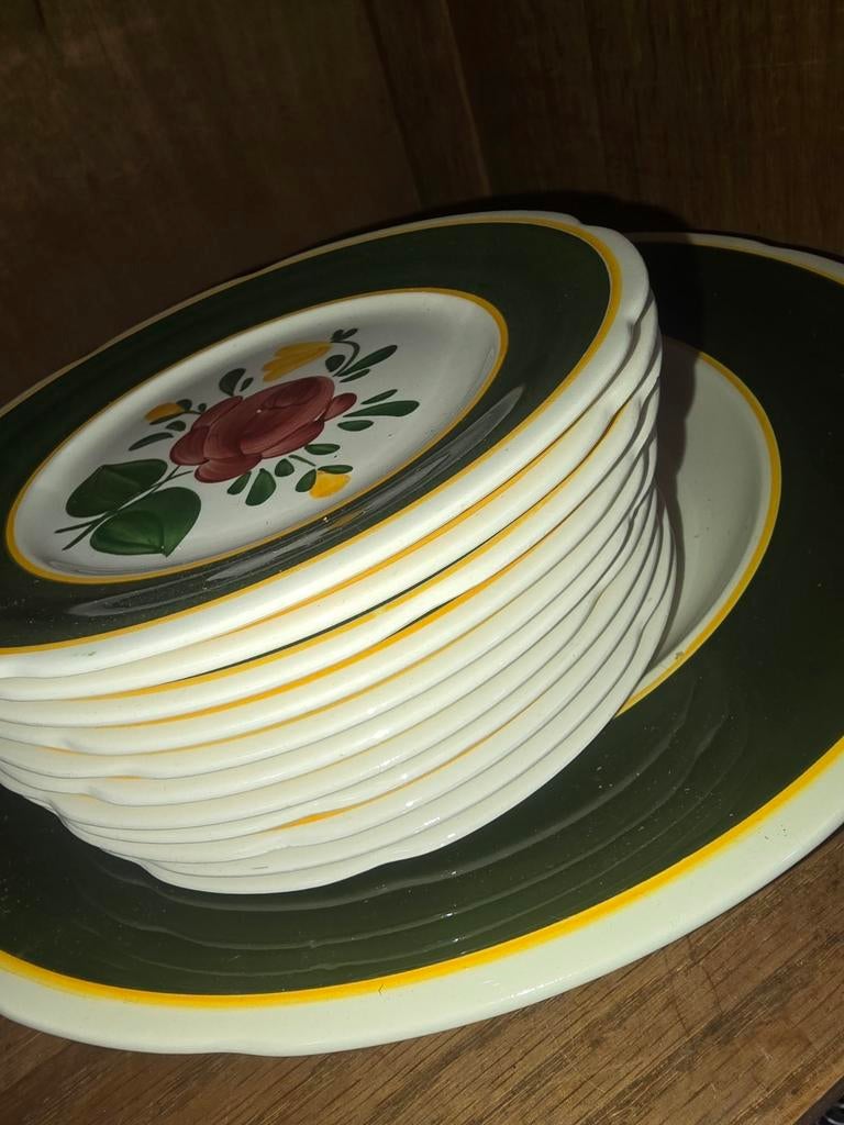 Villeroy & Boch Bauernblume gebaksbordjes en schaal, Ophalen of Verzenden