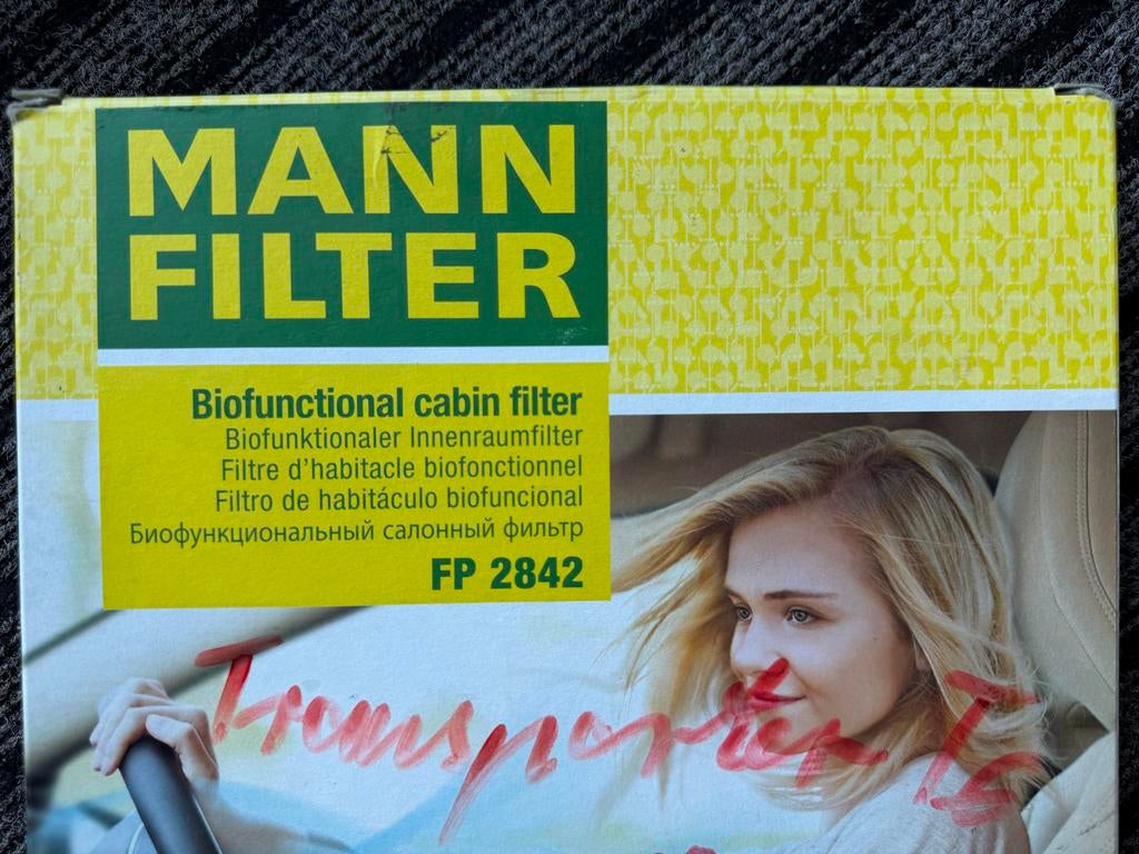 MANN FILTER Biofunctional cabin filter FP 2842 Transporter 6, Ophalen, Nieuw, Universele onderdelen