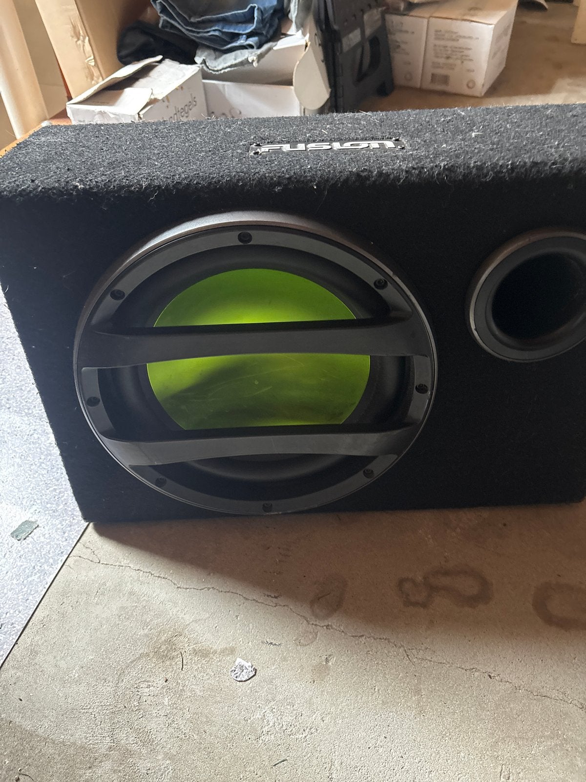 Fusion CS-AW1120 Subwoofer - Krachtige Bass voor in de Auto, Ophalen, Gebruikt