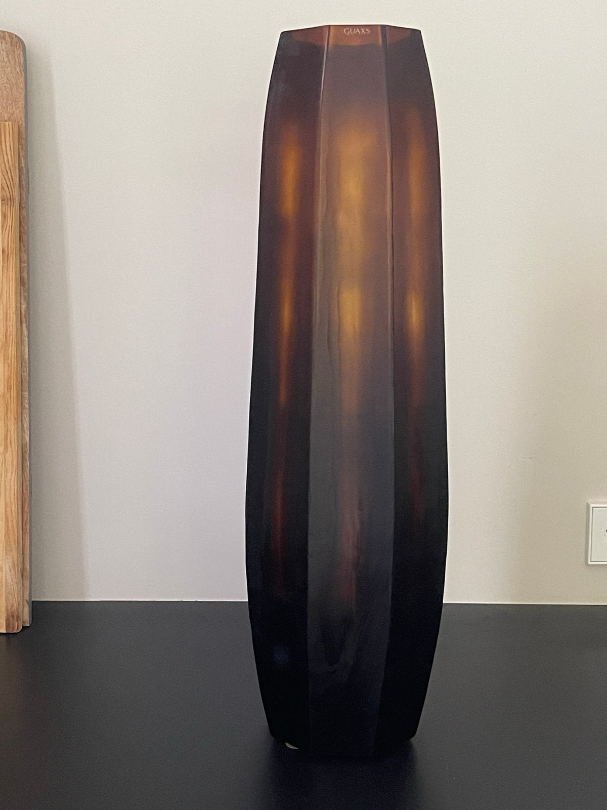 Guaxs Koonam vaas - Hoog model in Butter brown, Ophalen, Gebruikt, Glas, Handgemaakt