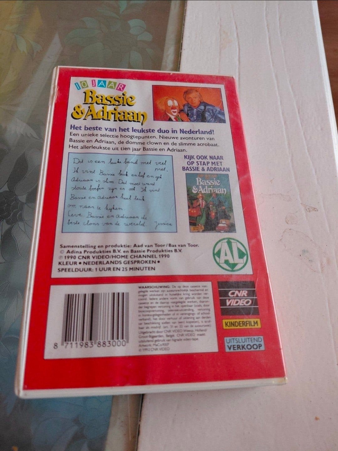 CNR 10 jaar Bassie en Adriaan VHS., Cd's en Dvd's, Ophalen of Verzenden, Gebruikt, Kinderprogramma of -film, VHS
