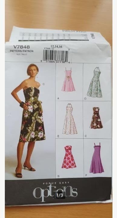 Vogue patroon V 7848 - Vogue Easy Options, Overige merken, Overige typen, Vrouw, Nieuw
