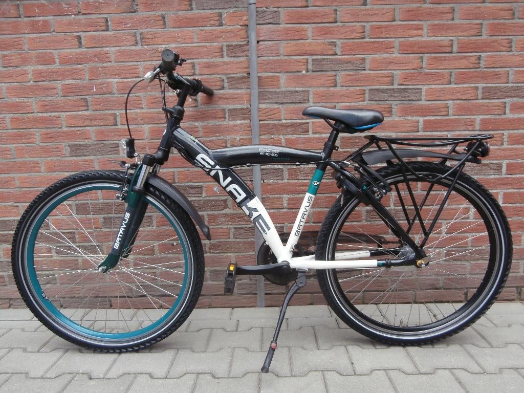 ALS NIEUWE Batavus Snake 26 inch, 43 cm. zwart-groen #2, Ophalen, Batavus, Zo goed als nieuw, Terugtraprem