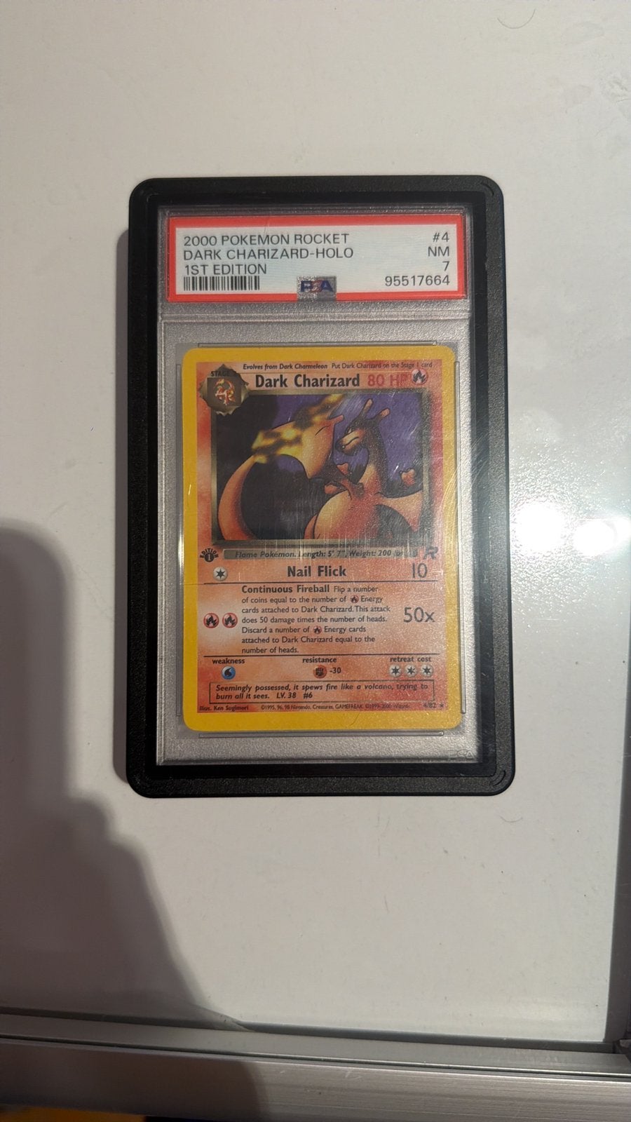 Dark charizard 1st edition, Ophalen of Verzenden, Zo goed als nieuw