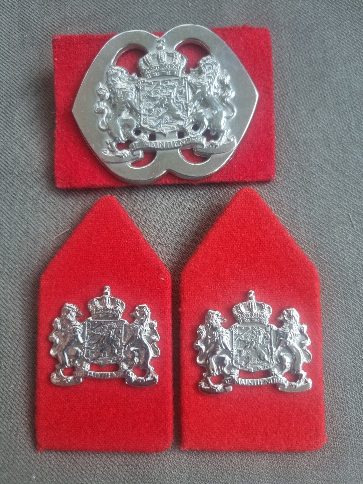 setje korps Nationale Reserve (natosluiting), Verzamelen, Ophalen of Verzenden, Landmacht, Nederland, Embleem of Badge