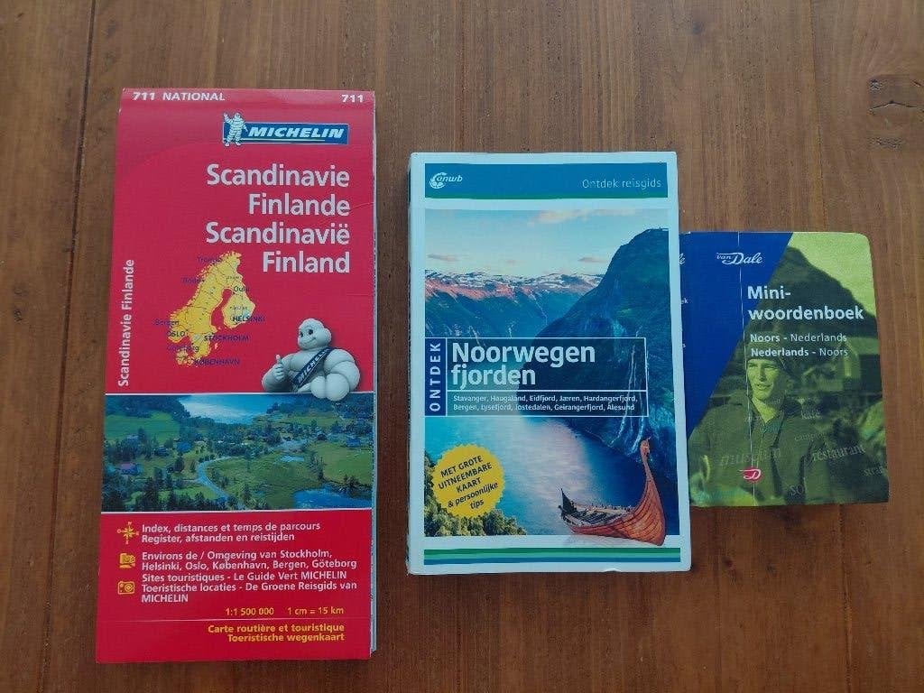 Reisgids, Landkaart en Woordenboek Noorwegen, Boeken, Michelin, ANWB, Europa, Ophalen of Verzenden