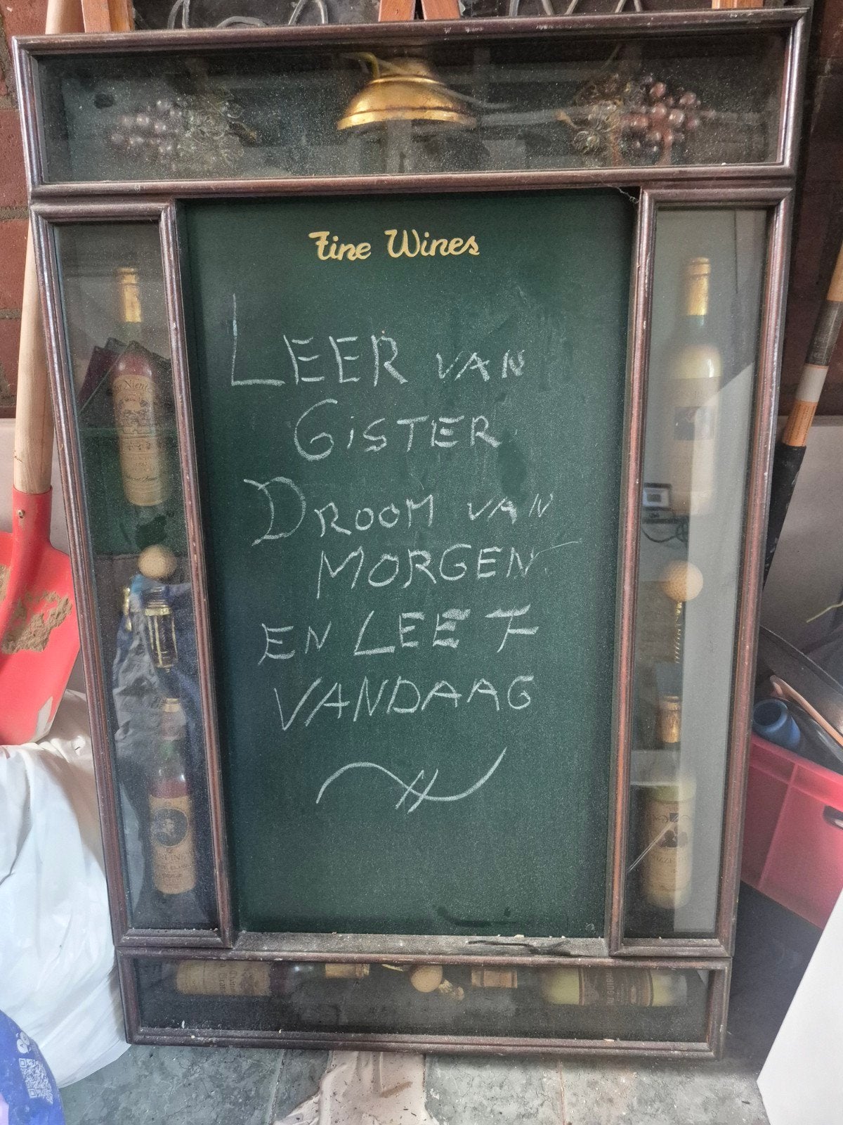 vintage krijtbord decoratief bord, Ophalen of Verzenden