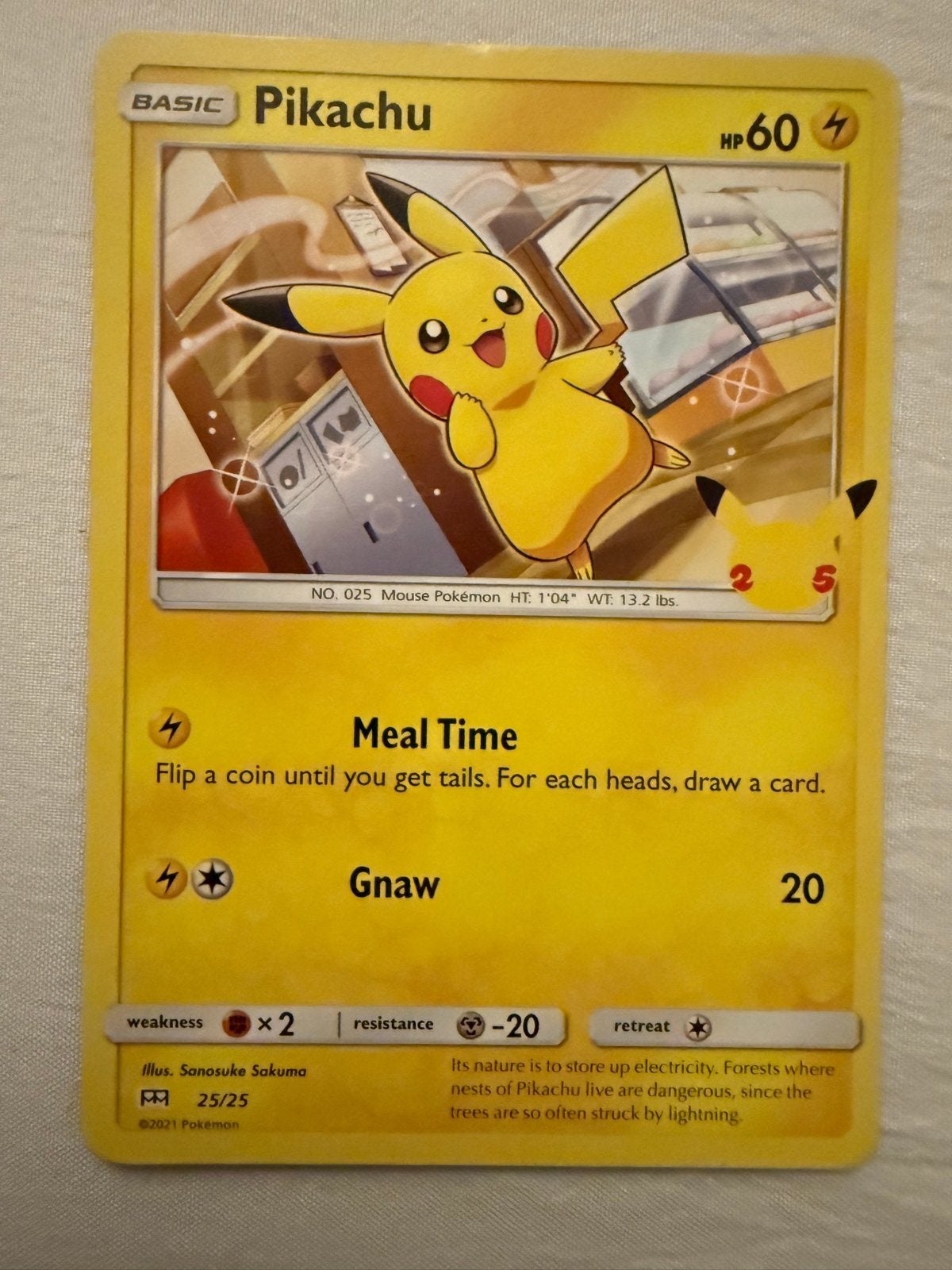 McDonald's  Pikachu 25/25 Celebrations Pokémon Kaart, Verzenden, Zo goed als nieuw, Losse kaart