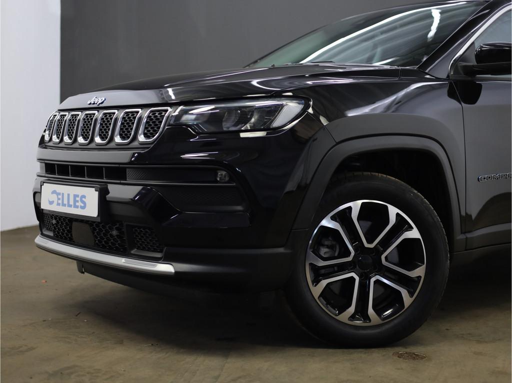 Jeep Compass 4xe 190 Plug-in Hybrid Electric Limited | SOH 9, Automaat, Start-stop-systeem, Leder en Stof, Zwart