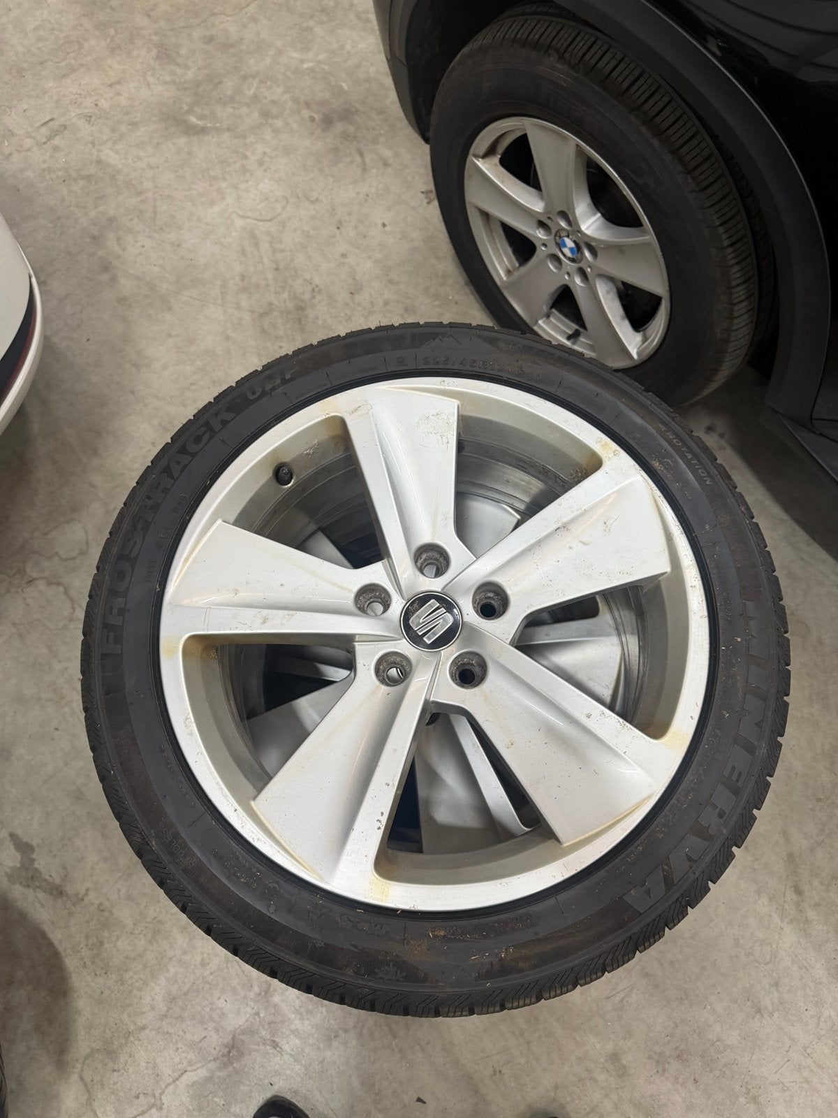 Seat Leon velgen met winterbanden - 17 inch, Auto-onderdelen, Banden en Velgen, Ophalen, Gebruikt, Banden en Velgen, 17 inch