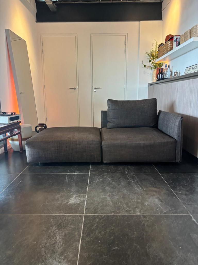Modulaire Minotti Bank / Chaise Longue (100x100 cm modules), Ophalen, Zo goed als nieuw, Stof