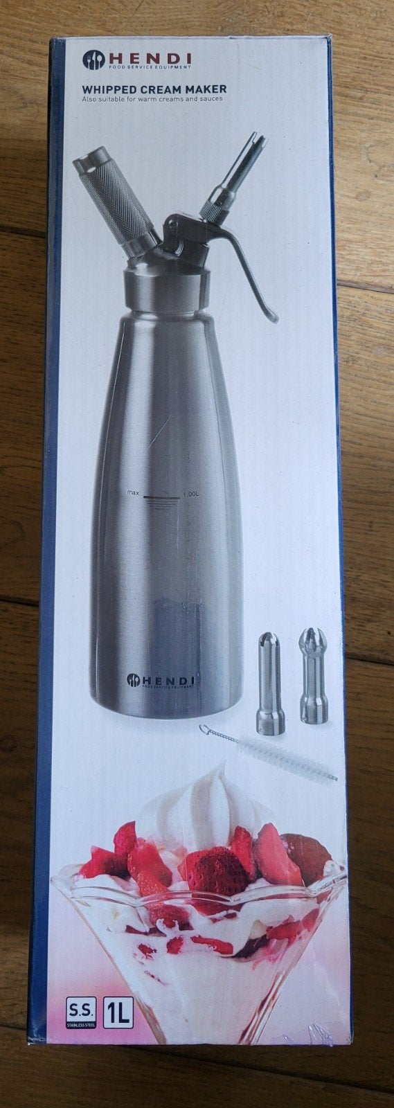 Hendi Slagroomapparaat 1 liter Profi Line - NIEUW, Overige typen, Hendi, Ophalen of Verzenden, Overige materialen