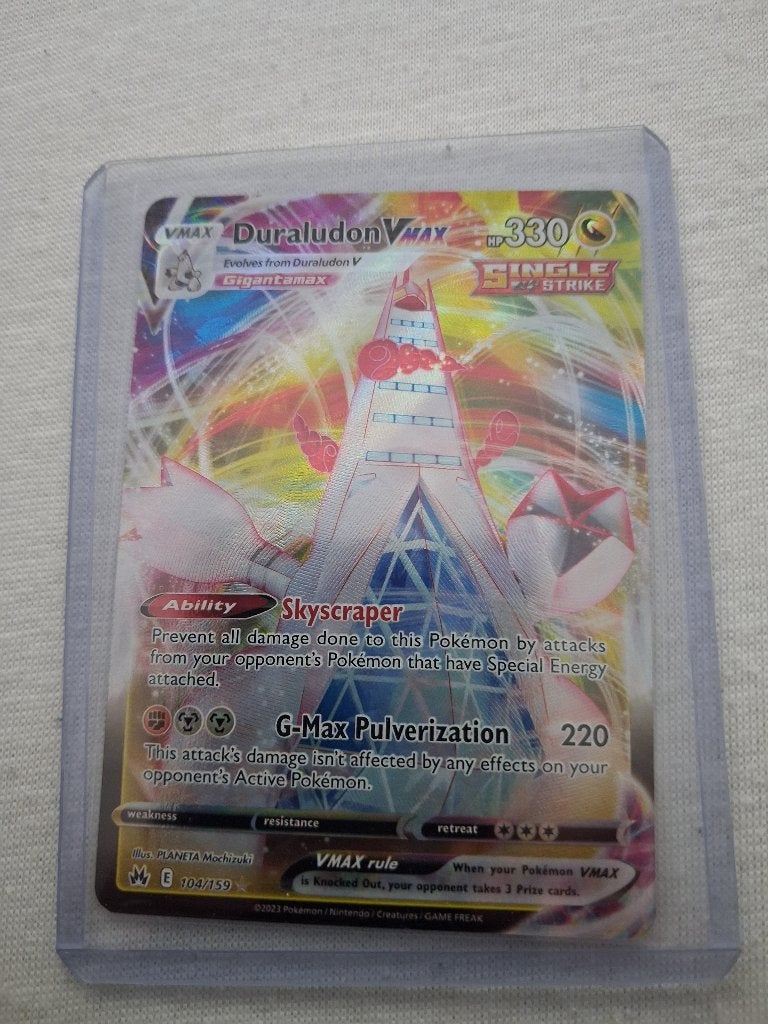 Pokémon Kaart: Duraludon VMAX (Full Art), Ophalen, Zo goed als nieuw, Losse kaart, Foil