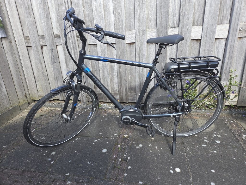 Electrische herenfiets Pagasus PIAZZA E7F, Fietsen en Brommers, Elektrische fietsen, Gebruikt, 50 km per accu of meer, 55 tot 59 cm