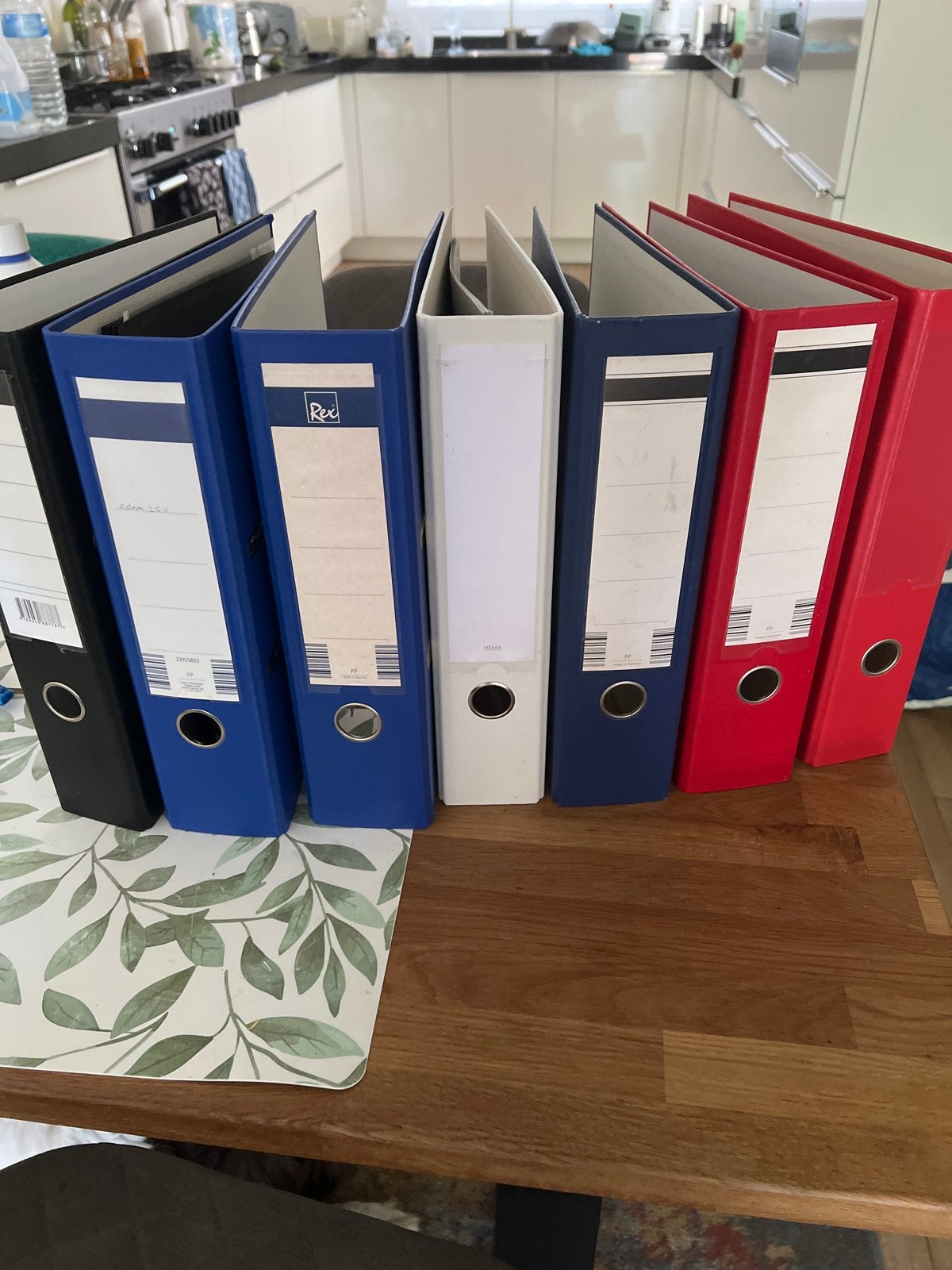 Partij van 10 taal ordners, diverse kleuren, Diversen, Ophalen, Gebruikt