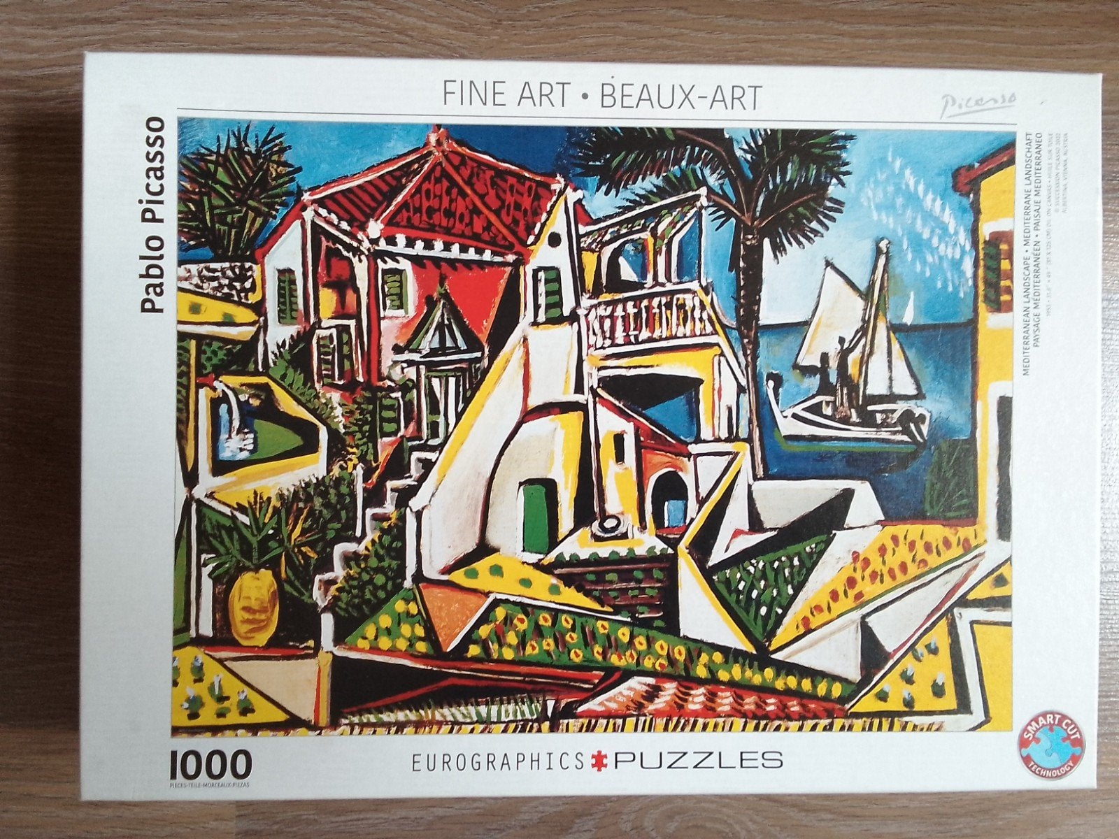 Picasso puzzel: Mediterraans landschap, 1000 st, Eurografics, Ophalen of Verzenden, 500 t/m 1500 stukjes, Zo goed als nieuw