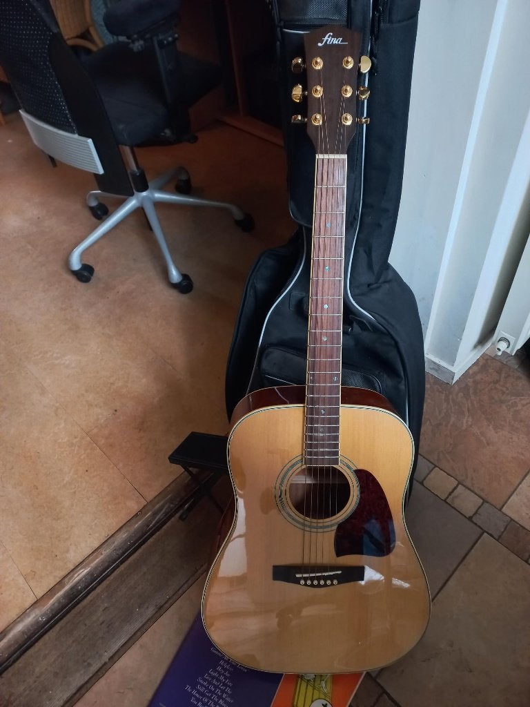 gitaar FINA FAW-700 incl boeken en gitaarhoes standaard, Ophalen, Zo goed als nieuw, Klassieke of Spaanse gitaar, Met koffer