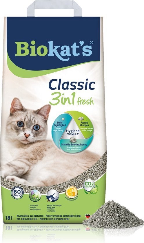 3in1 - 18 L - Kattenbakvulling - Klontvormend - Lente geur, Verzenden, Nieuw