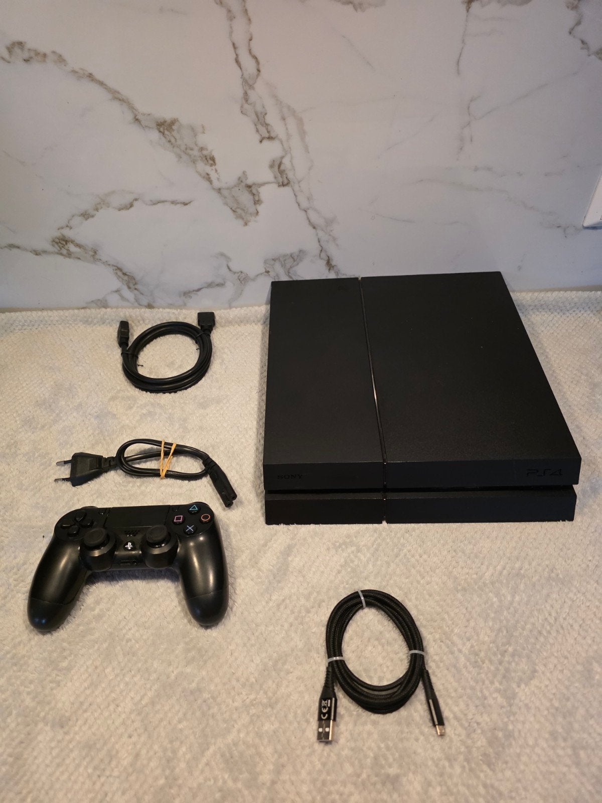 PlayStation 4 500GB + controller en kabels, Ophalen of Verzenden, Met 1 controller, Original, 500 GB