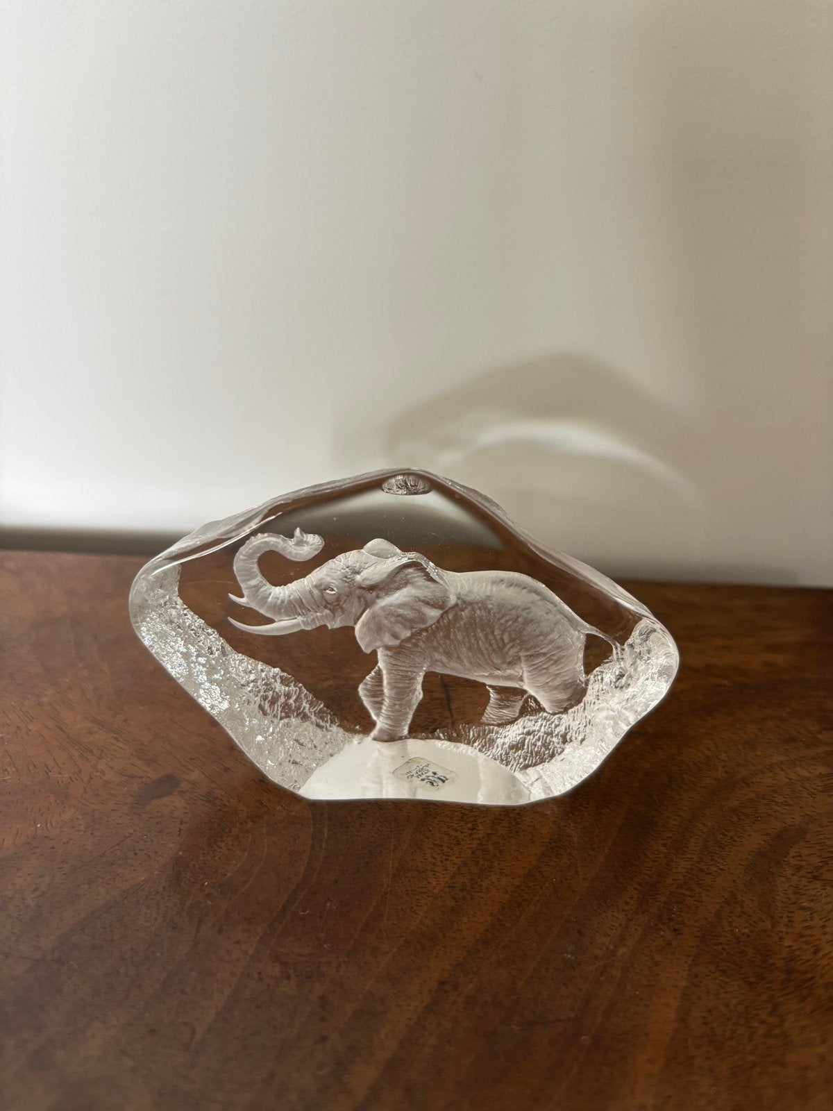 Glazen olifant sculptuur, Antiek en Kunst, Antiek | Glas en Kristal, Ophalen of Verzenden