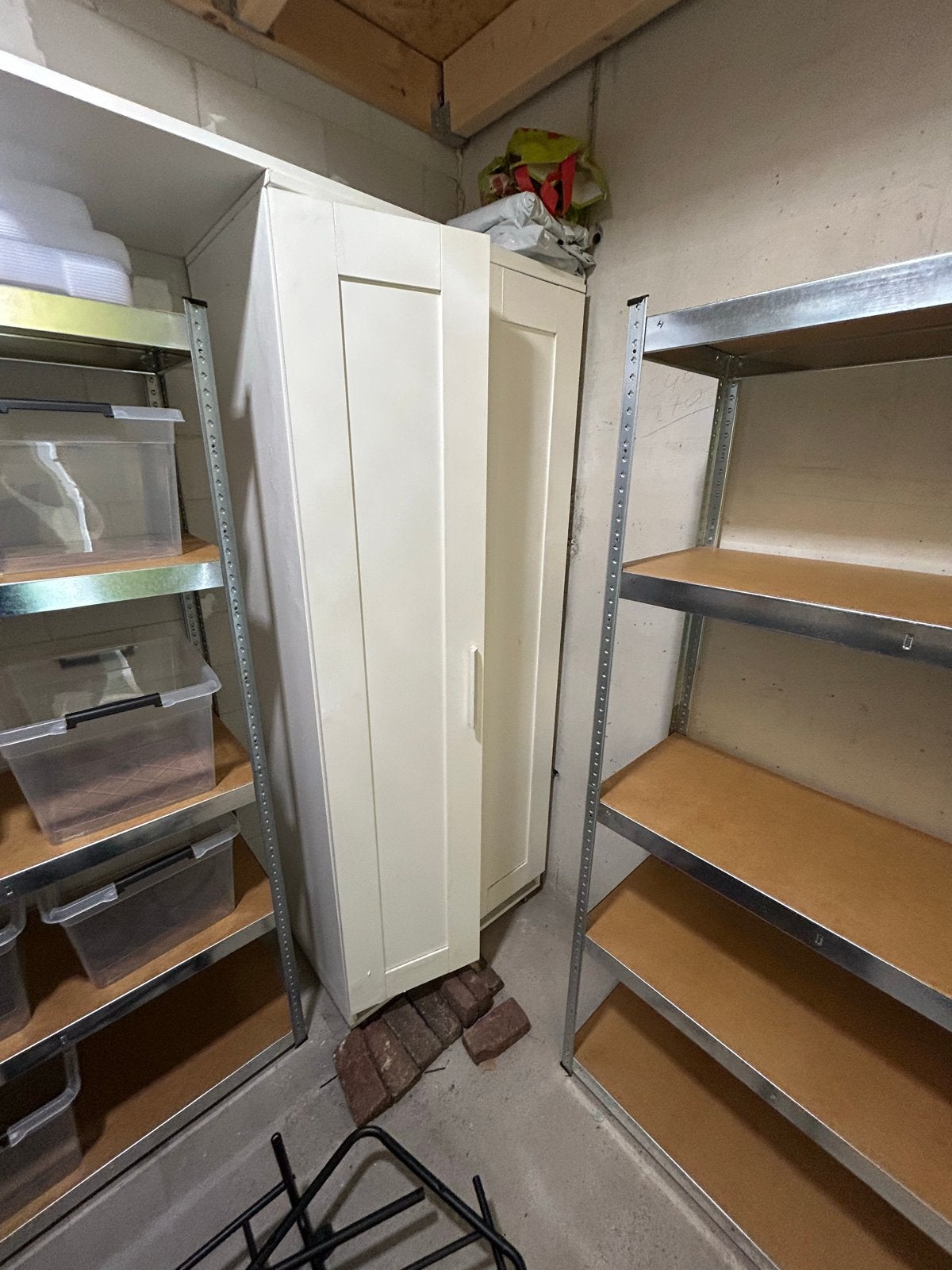 Witte kast met deuren, Ophalen, Gebruikt, 50 tot 100 cm, 150 tot 200 cm