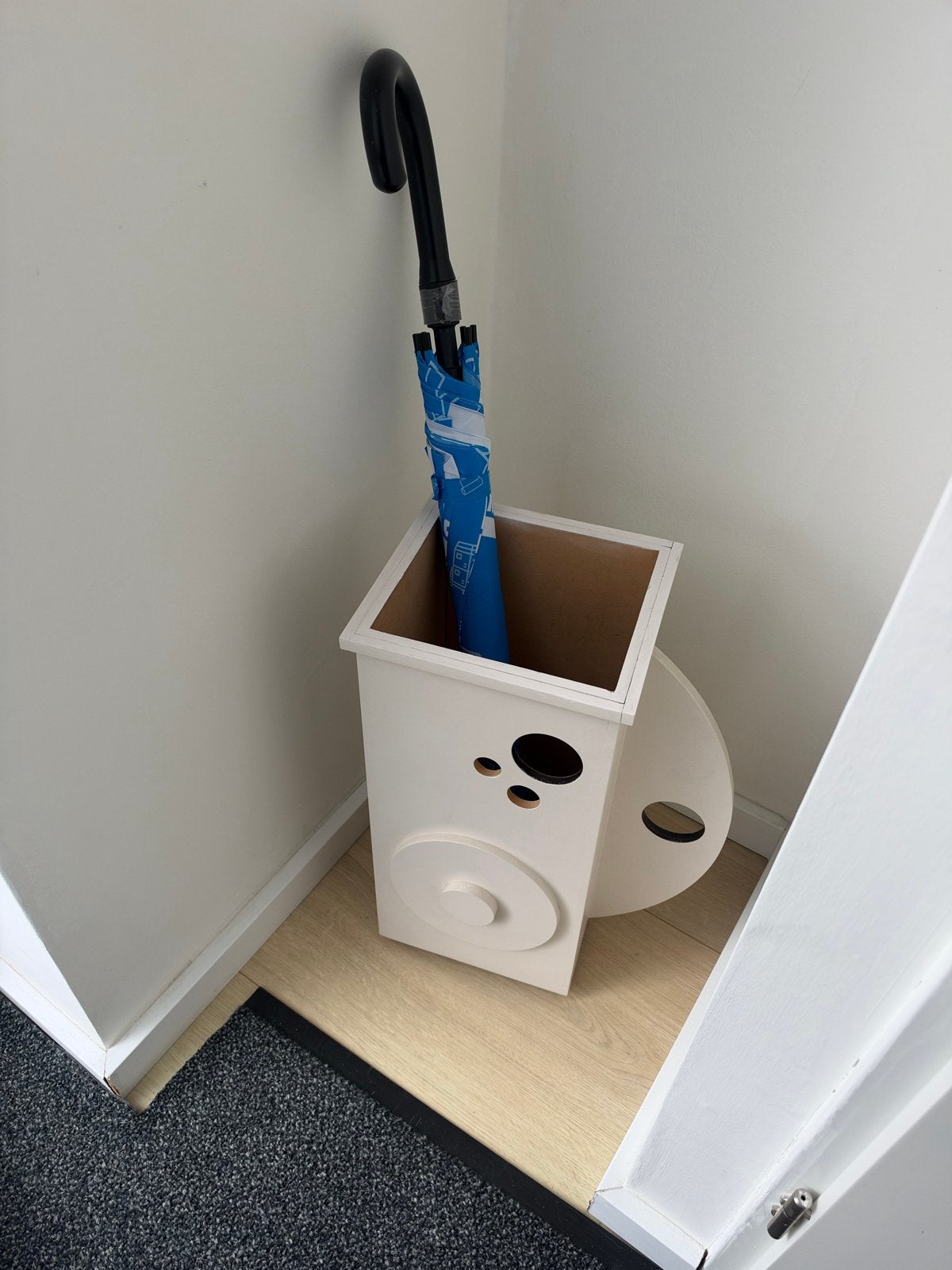 Houten paraplubak - Modern design, Ophalen, Gebruikt, Hout