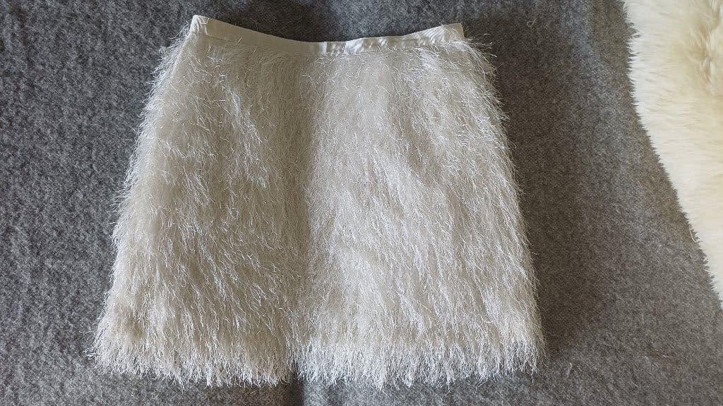 sexy rokje H&M maat 34, wit, franjes, shoot in gemaakt, Kleding | Dames, H&M, Verzenden, Wit, Zo goed als nieuw