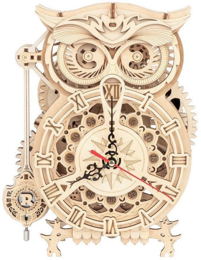 Robotime Owl Clock, Ophalen of Verzenden, Nieuw
