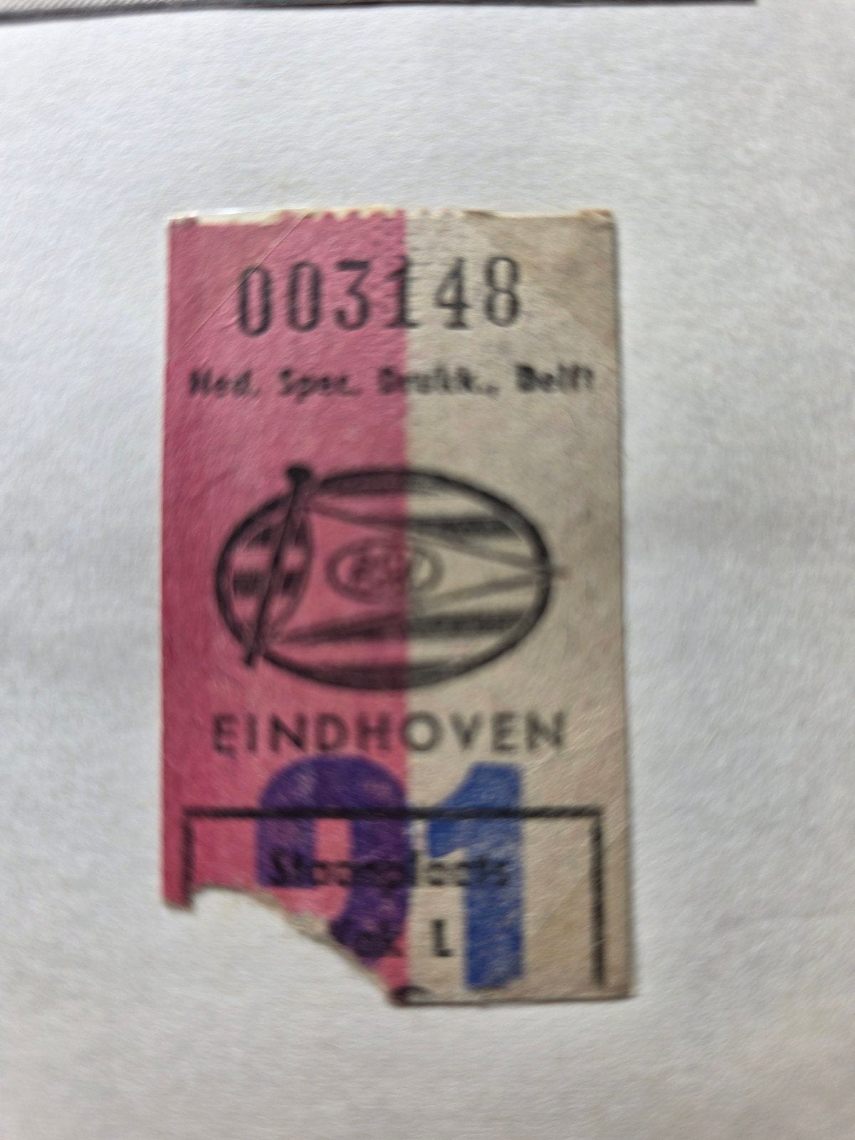 Voetbalticket  Psv-Ajax 1-2., Tickets en Kaartjes, Eén persoon, April