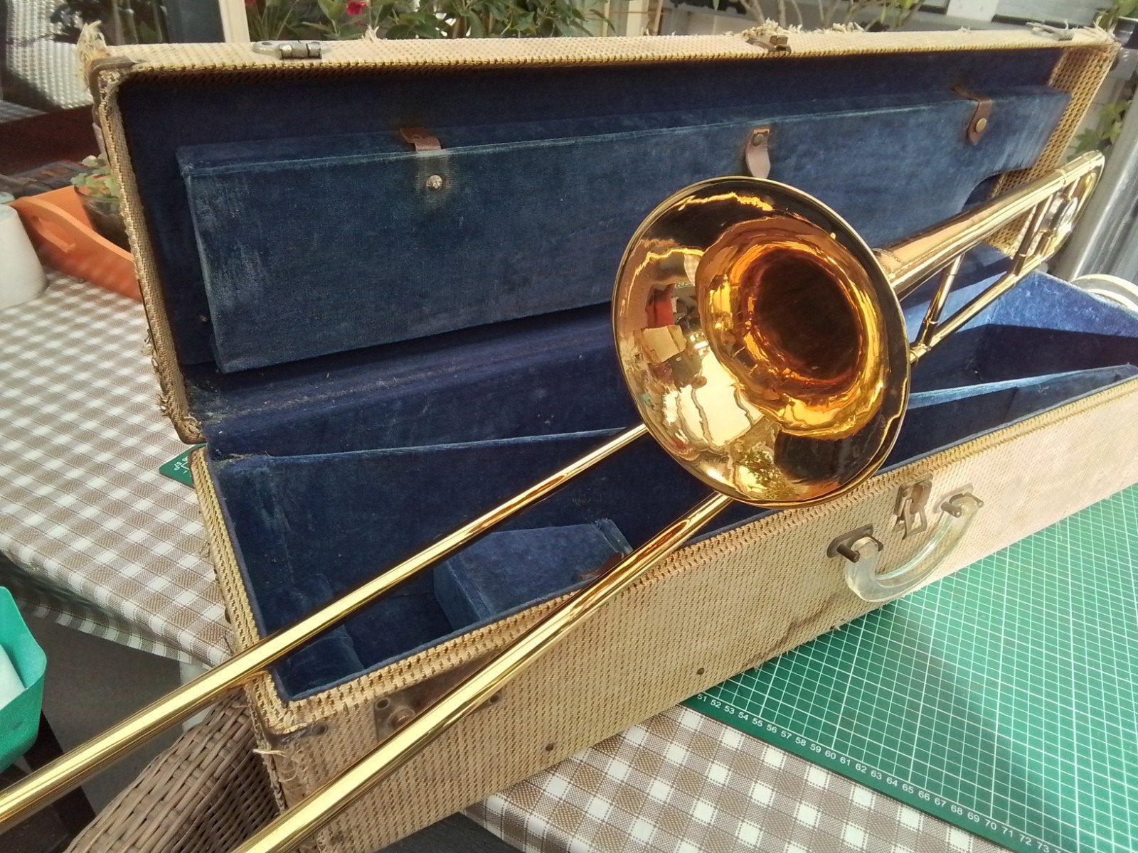 VINCENT BACH STRADIVARIUS TROMBONE 2 BORING VINTAGE ZELDZAAM, Ophalen of Verzenden, Gebruikt, Tenor