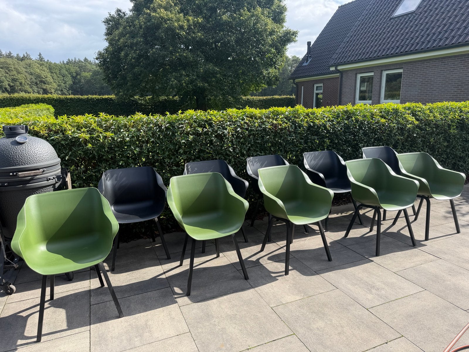 Hartman kuipstoelen - Set van 10 stoelen, Tuin en Terras, Ophalen, Zo goed als nieuw, Kunststof