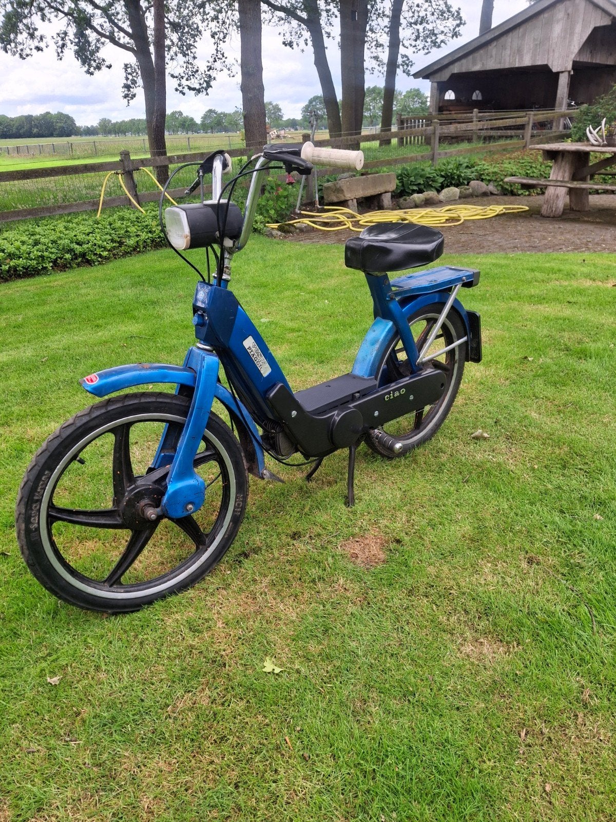 Vespa ciao blauw kenteken, Fietsen en Brommers, Ophalen of Verzenden, Gebruikt