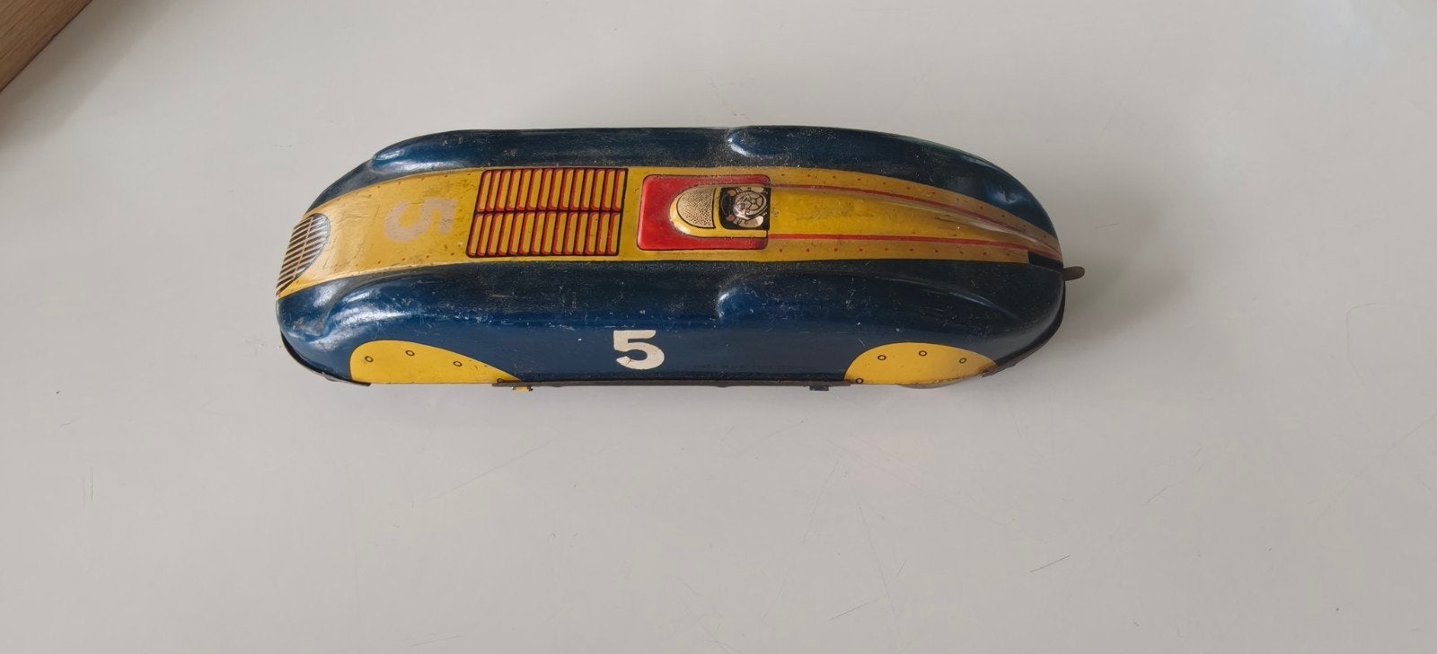 Vintage Huki Streamline Racer Nr. 5 Blikken Raceauto, Verzenden