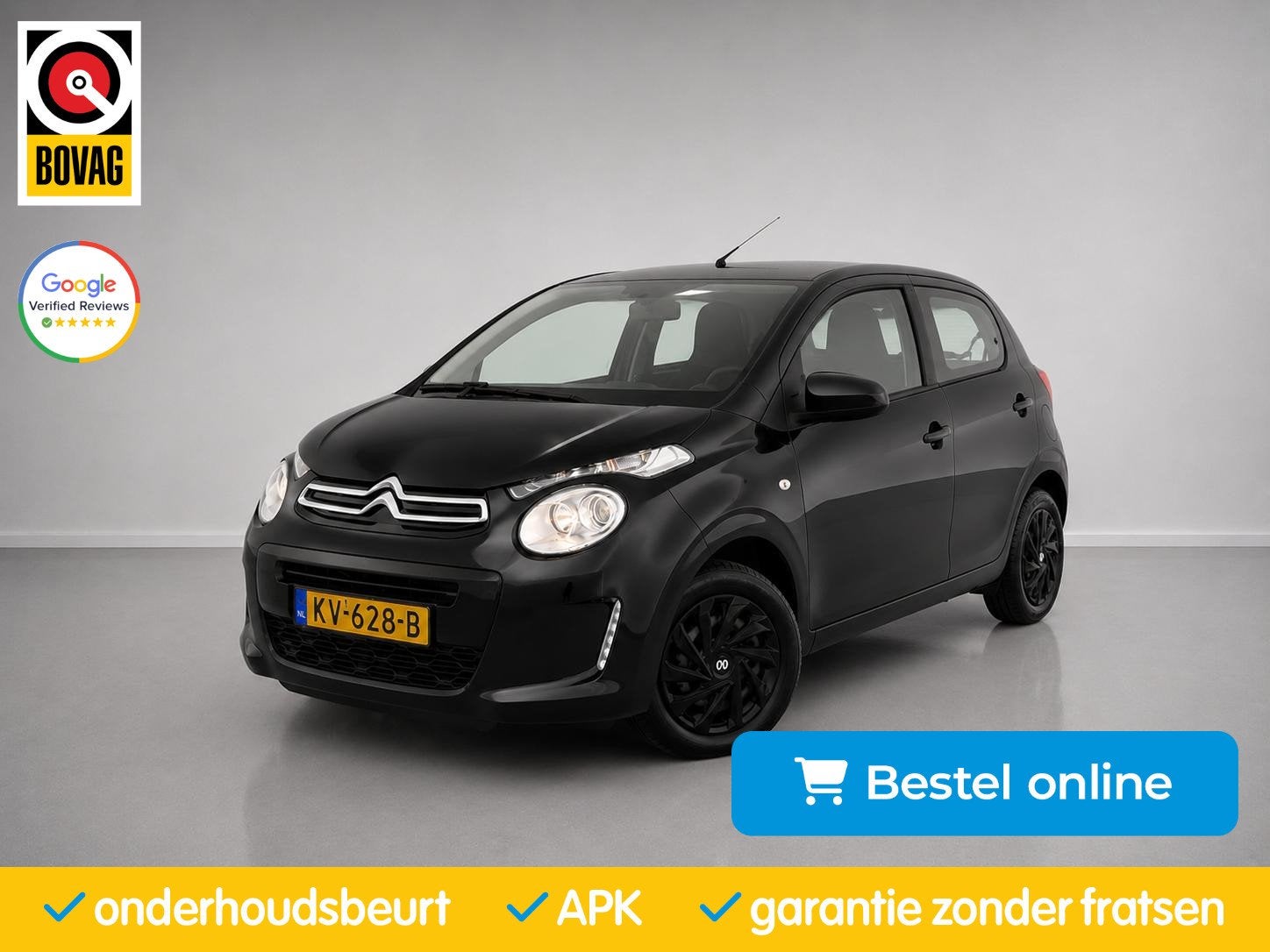 Citroen C1 1.0 e-VTi Selection| Bluetooth|Airco|5Drs|NAP|, Voorwielaandrijving, Stof, Gebruikt, Met garantie (alle)