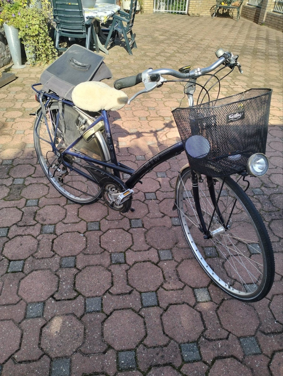 RIH Damesfiets met mand en fietstassen, Fietsen en Brommers, Velgrem, Versnellingen, Ophalen, Overige merken