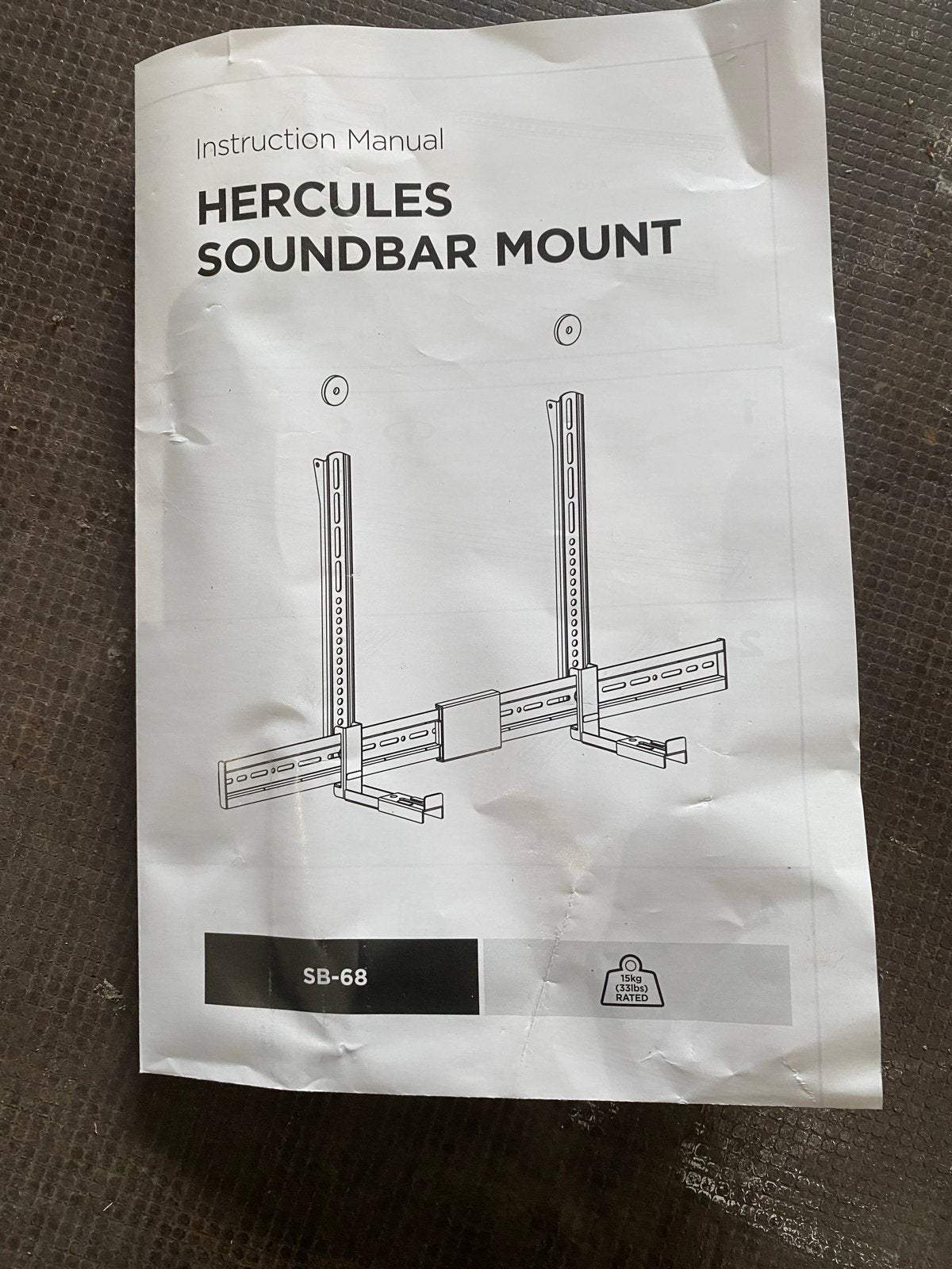 Hercules Soundbar Mount SB-68 - ophangbeugel soundbar, Ophalen, Zo goed als nieuw