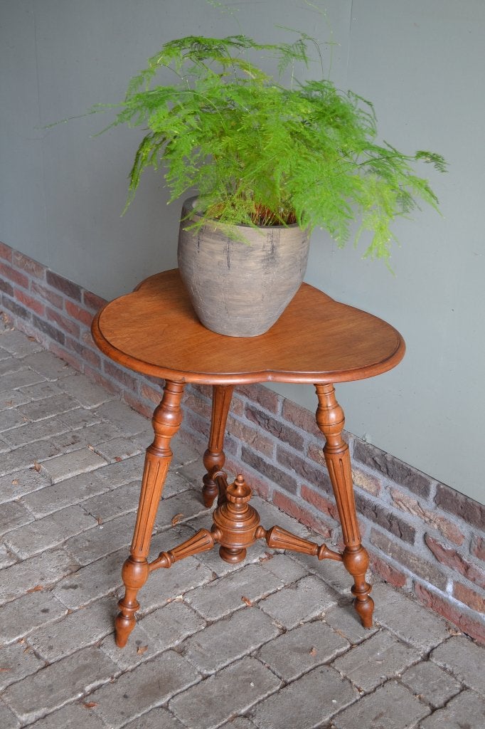 Prachtige antieke noten houten plantentafel, salontafel., Verzenden