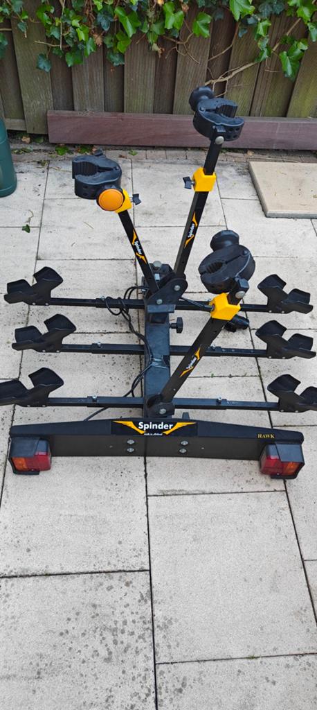 Spinder Hawk Trekhaak Fietsendrager voor 3 fietsen, Ophalen of Verzenden, Gebruikt, Trekhaakdrager