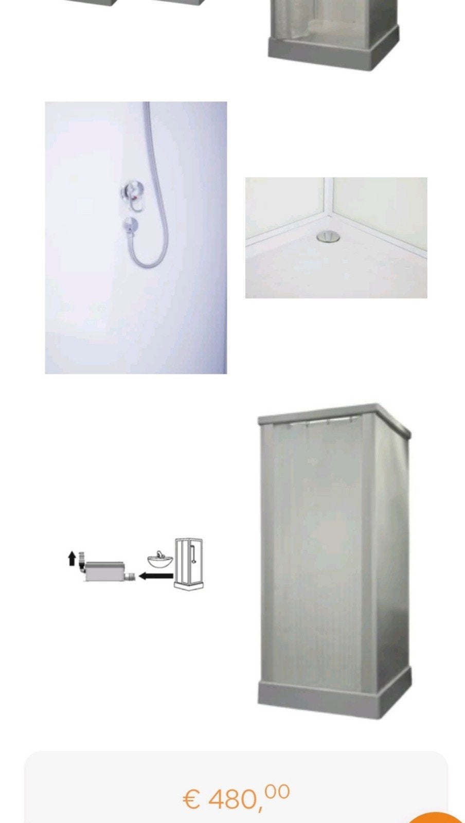 mobile douchecabine incl douche pomp broyeur, Ophalen, Nieuw, Douche