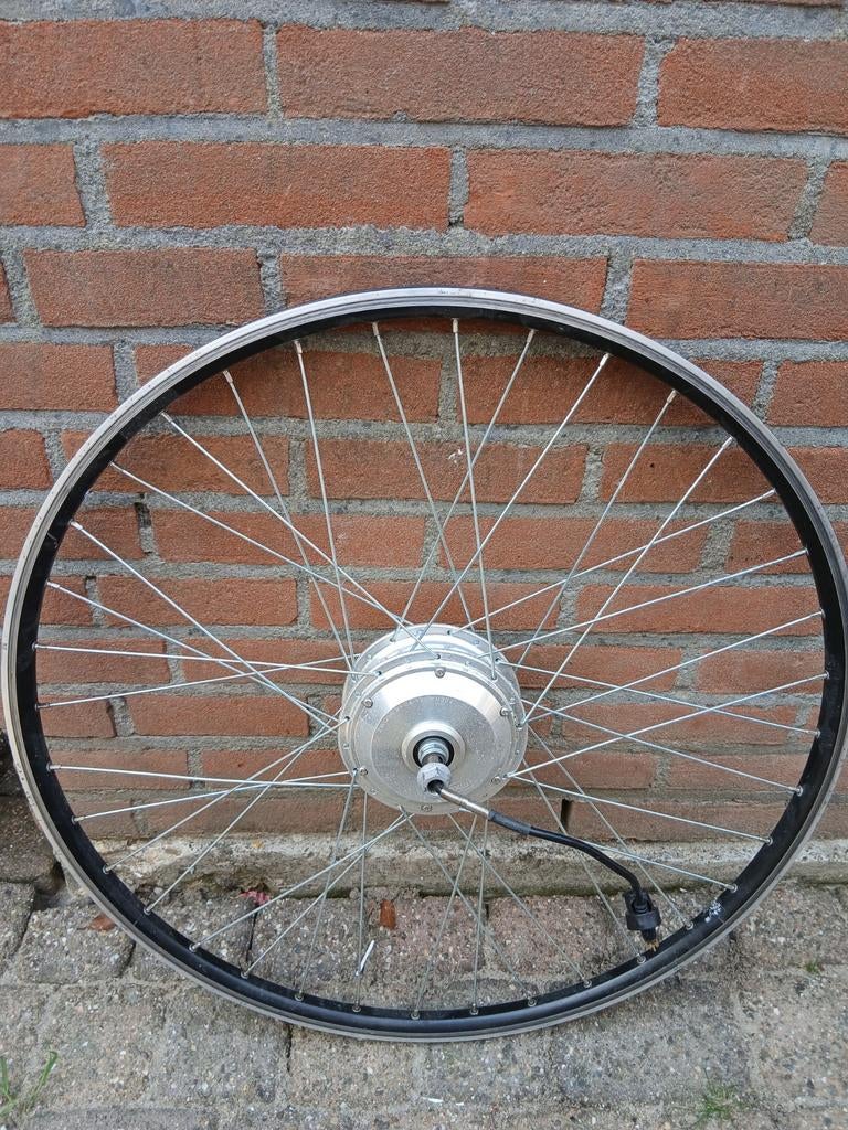 28 inch 36V Voorwiel met Motor voor Elektrische Fiets, Gebruikt, Onbekend, Ophalen of Verzenden, Aluminium