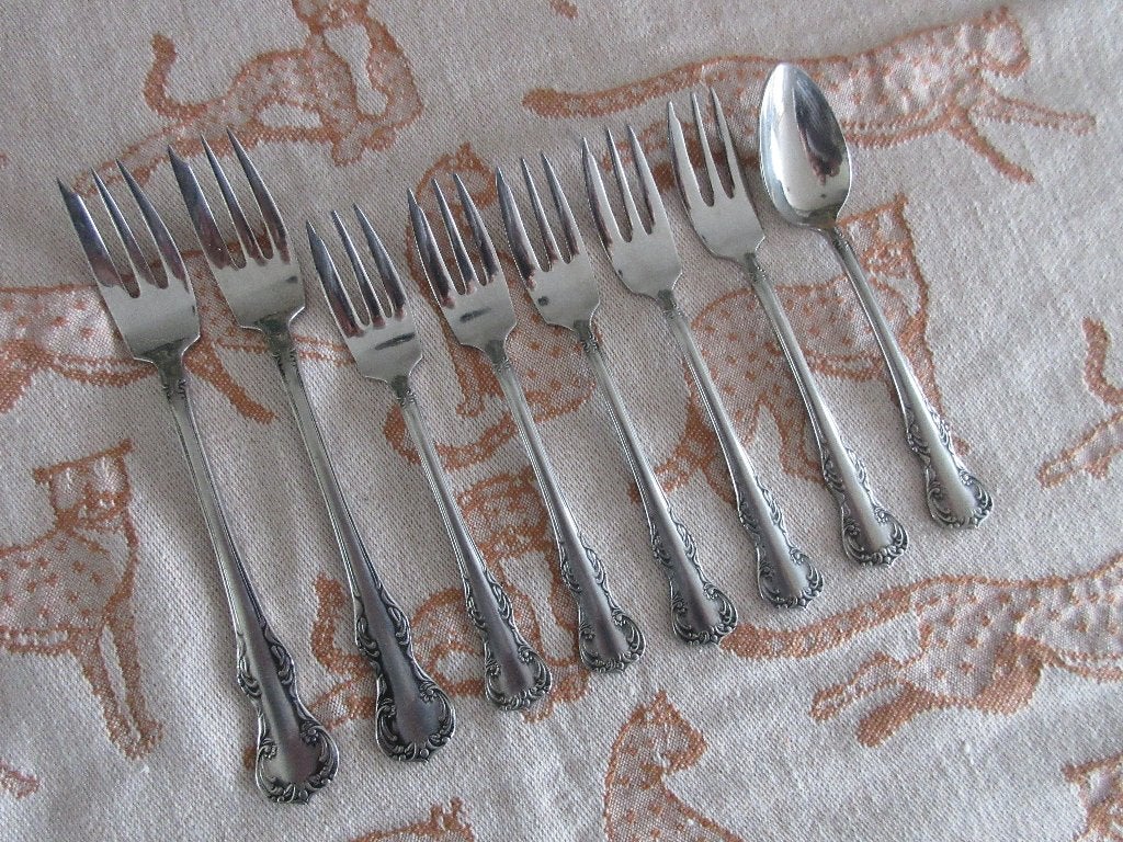 Gero Zilmeta 528 Menuet Taartvorken, Gebruikt, Gero, Los bestek, Ophalen of Verzenden