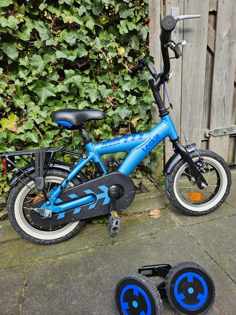 Loekie Snake kinderfiets jongen 16 inch met zijwieltjes, Ophalen, Gebruikt, Loekie, Handrem