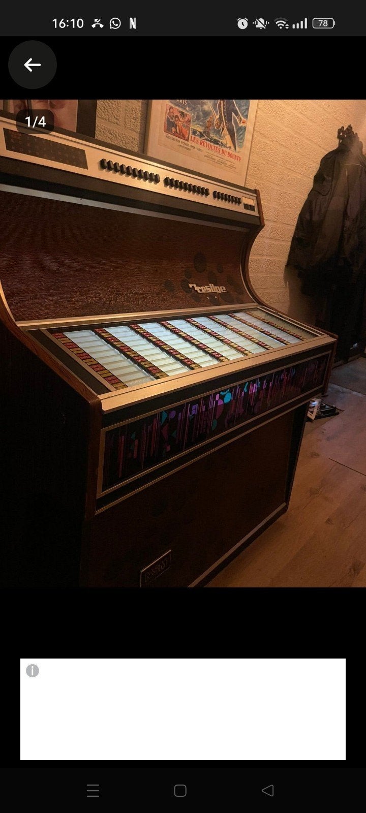 Vintage Jukebox - nsm prestige 160, Ophalen, Zo goed als nieuw, 1970 tot heden, Overige merken