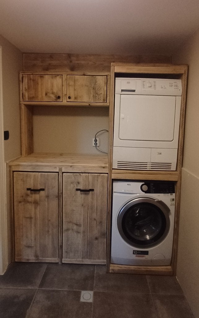 Bijkeukenkast waskast wasmachine ombouw wastoren werkblad, Ophalen, 200 cm of meer, 150 tot 200 cm, Nieuw