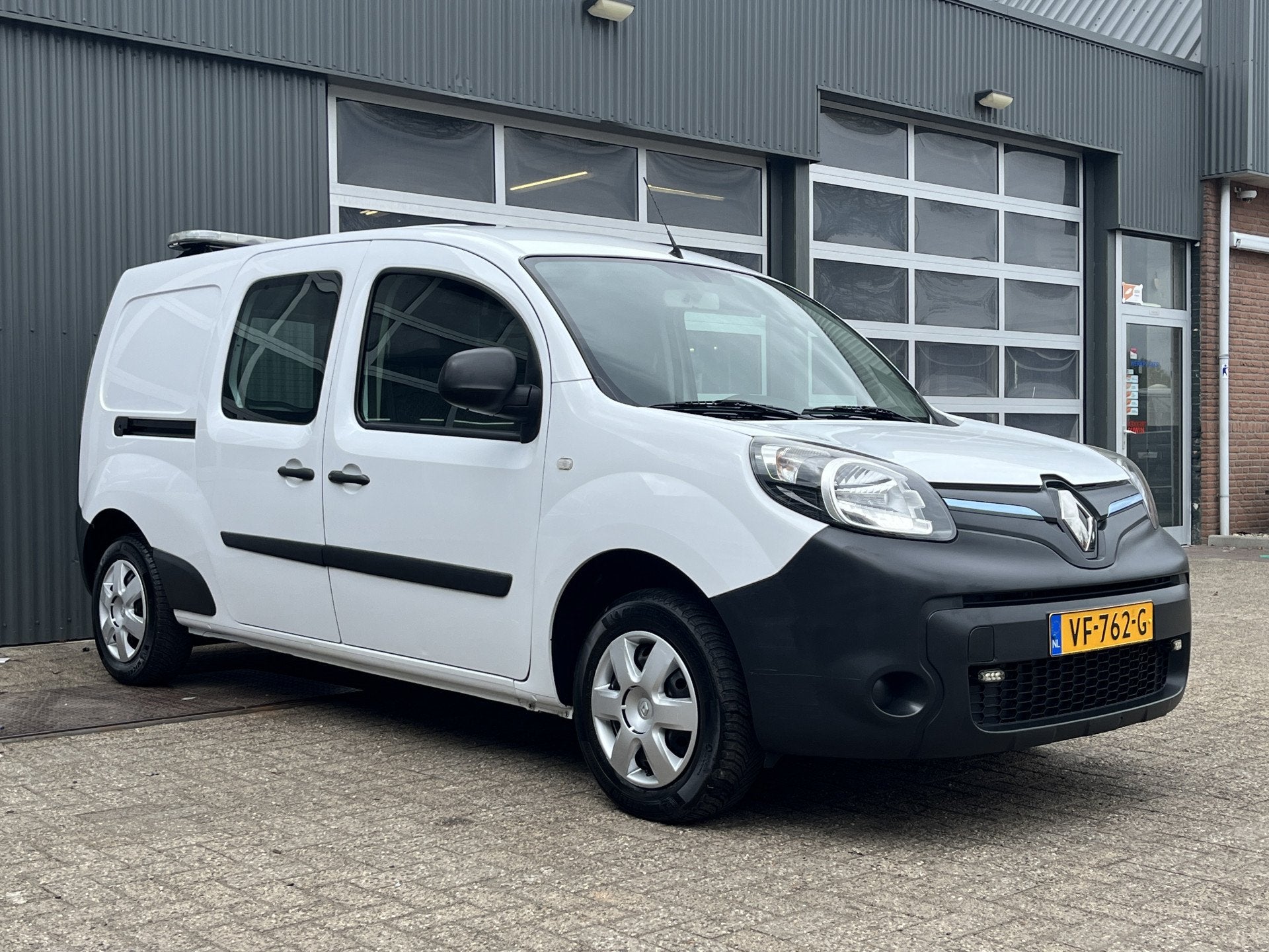 Renault Kangoo Express Z.E. Maxi koop eigendom Airco Kastinr, Auto's, Bestelauto's, Stof, Gebruikt, Wit, Origineel Nederlands