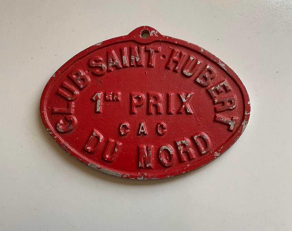 Plaquette CLUB SAINT HUBERT 1 er PRIX C A C DU NORD, Ophalen of Verzenden, Overige materialen, Buitenland