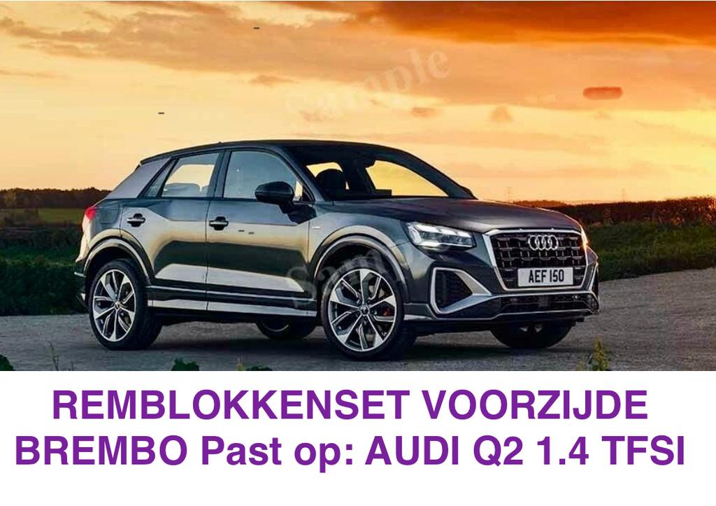 REMBLOKKENSET VOORZIJDE BREMBO Past op: AUDI Q2 1.4 TFSI, Ophalen of Verzenden, Nieuw, Audi