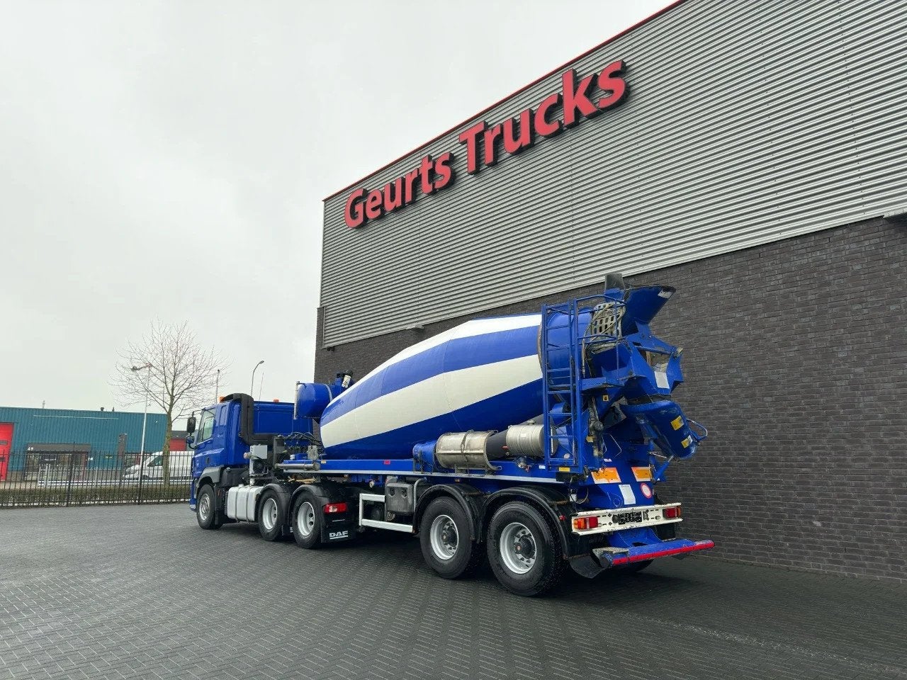 DAF CF 510 6X4 + DE BUF ST2 2-ASSIGE 10M3 CONCRETE MIXER/MIS, Auto's, Achterwielaandrijving, Euro 6, Blauw, Bedrijf