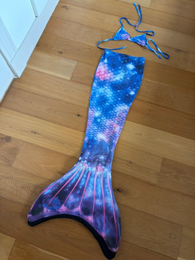 Zeemeerminnen staart maat 8, Gebruikt, Jongen of Meisje, Zwem-accessoire, Ophalen of Verzenden